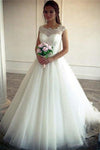 Elegantes vestidos de novia de encaje de tul largo vestido de fiesta Vestidos de novia con encanto