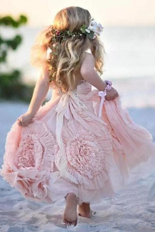 Vestidos preciosos de niña de las flores Correas de vestido de fiesta Tul