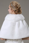 Preciosa piel de imitación del abrigo de la boda MPJ140911