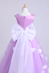 2024 Cute A-Line tobillo de longitud vestidos de flores niña con el arco-nudo