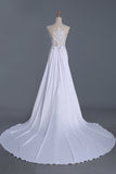 2024 vestidos de boda de la envoltura de la cucharada Con gasa de la falda desmontable