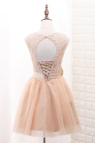 2024 Tulle & Lace Homecoming Dresses Scoop A Line con marco