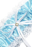 Regalos de Navidad de boda satén precioso con cintas Rhinestone