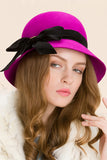 Señoras Bella Lana Otoño / Invierno Con Bowler / sombrero cloche