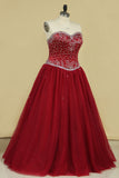 2024 vestido de bola de Tulle del amor con rebordear Vestidos de quinceañera