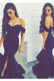 2022 Hot Spandex Prom Dresses Sirena de la cremallera del hombro con la ranura