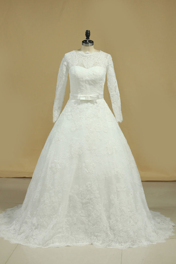 El último estilo 2024 vestidos de boda de la cucharada de una línea de tren capilla