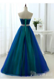 SweetHeart Neckline Rhinestones Sash Prom Dresses (color de forro inmutable)