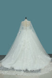 2024 lujosos vestidos de novia cuello alto tul con lentejuelas bolas cristales ata para arriba