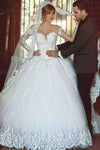 2024 caliente de la boda vestidos de novia vestido de bola de Tulle con apliques