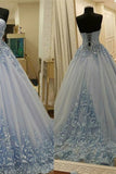 2024 Prom Dresses Sweetheart una línea de tul con flores hechas a mano Lace Up