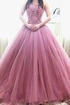 2022 Sweetheart Una Línea / Princesa Prom Dress Con Applique Tulle