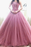 2022 Sweetheart Una Línea / Princesa Prom Dress Con Applique Tulle