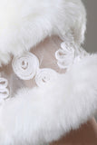 Agraciado Faux Fur & Lace Wedding Wrap MPJ140927