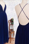 2022 nuevo cuello Tulle V de la llegada con A-Line Prom Dresses Zipper Up