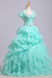 Burbuja 2024 balón vestido de novia de la joya con cuentas blusa y falda rizada