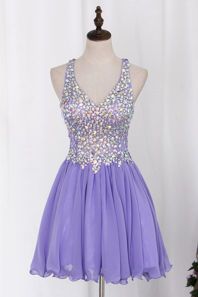 2024 Delicado corto / mini halter A / Princesa Homecoming vestidos de encaje y gasa con cuentas blusa color como cuadro