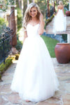 Correas espaguetis largas simples elegantes blancas espalda abierta vestidos de novia
